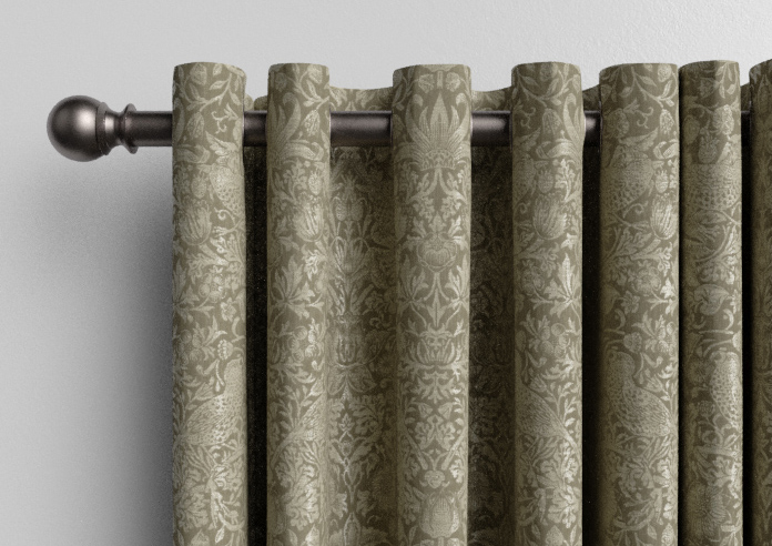 William Morris At Home Strawberry Thief, Woven Sage - Made to Measure Curtains - Image 12